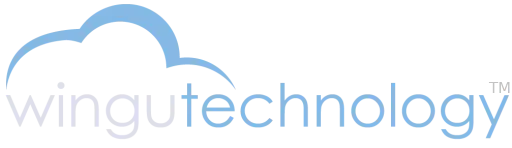 Wingu Technology LLC logo featuring sovereign cloud and IT infrastructure symbol for dark background